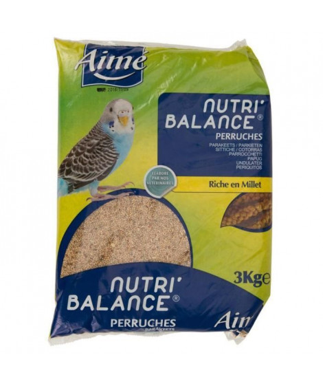 AIME Nutri'balance Mélange de graines - Pour perruches - 3kg