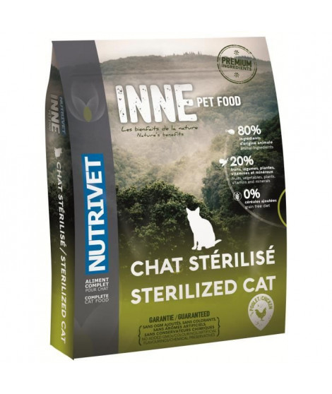 NUTRIVET Croquettes Inne - Pour chat stérilisé - 1,5 kg