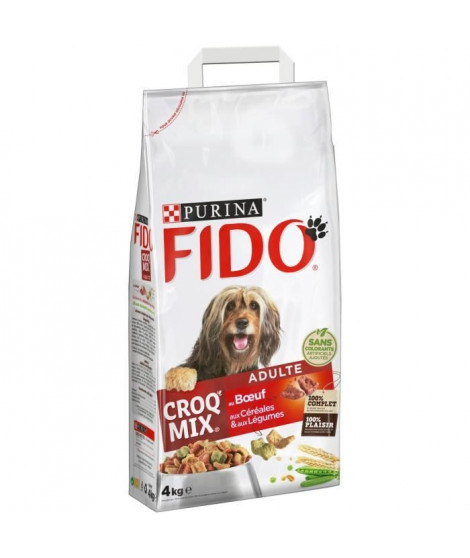 FIDO CroqMix - Boeuf, céréales et légumes - Pour chien adulte - 4 kg
