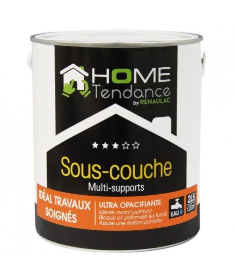 Sous-couche multi-support acrylique mat blanc 2,5L - HOME TENDANCE by Renaulac