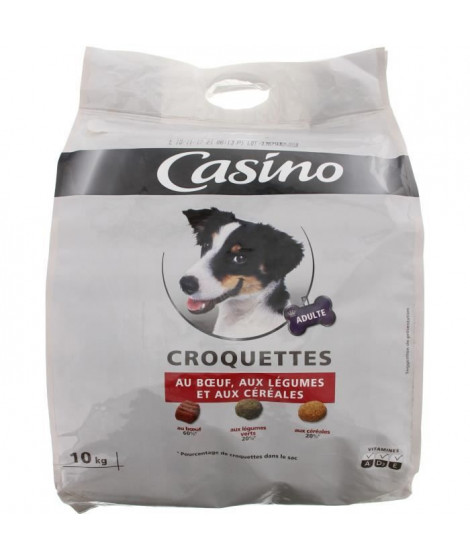CASINO Croquettes au boeuf et aux légumes - Pour chien - 10kg (x1)