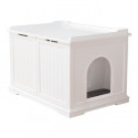 TRIXIE Cabine de toilette - 75 x 51 x 53 cm - Blanc - Pour chat