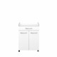 HARMONY Desserte de cuisine L 60cm - Blanc mat