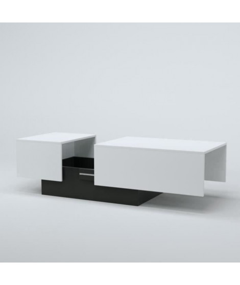 SODA Table basse style contemporain blanc L 116-150 x l 51 cm