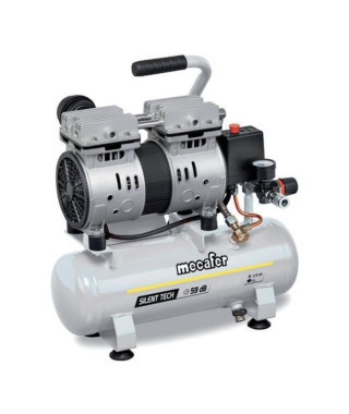 MECAFER Compresseur silencieux - 425513 - 6L  - 0,5HP - Gris