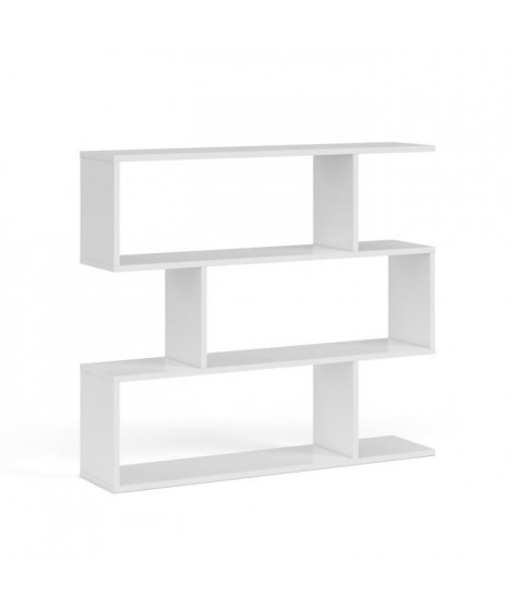 ATHENA Étagere meuble - Contemporain - Blanc brillant - L 110 cm