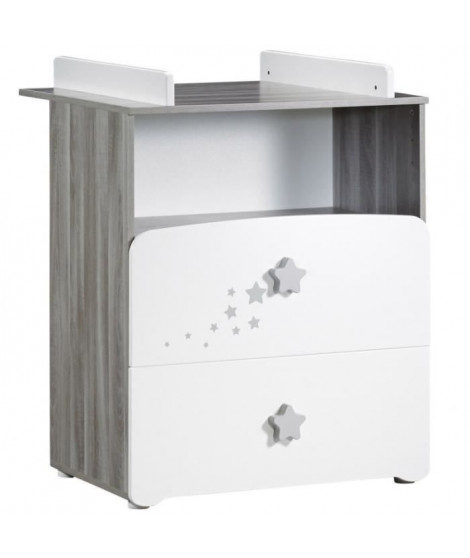 BABY PRICE New Nao Commode a Langer 2 Tiroirs + 1 Grande Niche