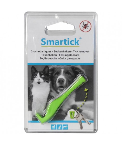 KERBL Pince pour tiques Smartick - Vert - Pour chien, chat et cheval