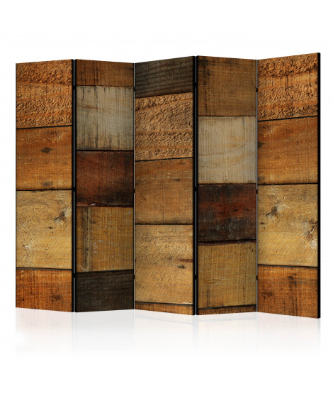 Paravent 5 volets - Wooden Textures II [Room Dividers]