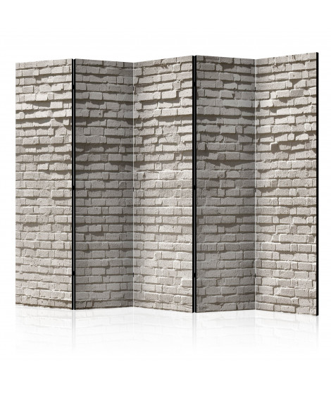 Paravent 5 volets - Brick Wall: Minimalism II [Room Dividers]