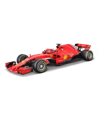 BBURAGO Voiture Ferrari Vettel 2018 Formule 1 1/18eme - Rouge