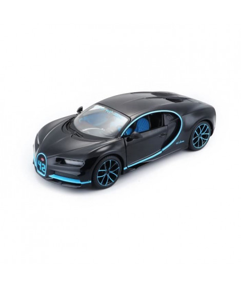 MAISTO Voiture Bugatti Chiron Edition Spéciale 0-400-0 km/h 42s 1/24eme - Noir