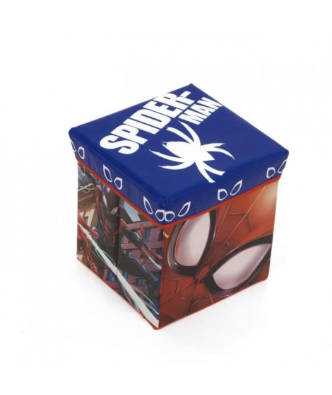 Spiderman Boite de rangement et pouf 2 en 1 30x30x30cm