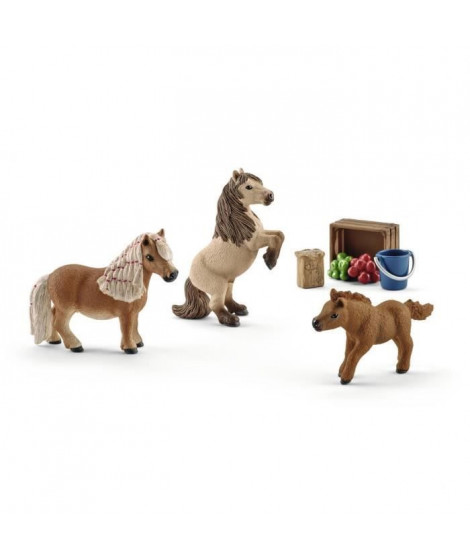 Schleich Figurine 41432 - Cheval - Famille de mini-shetlands