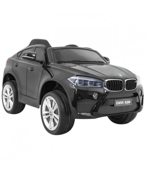 EROAD - Voiture électrique BMW X6 M  Noir modele 2019 - 12V - Roues gomme - MP3