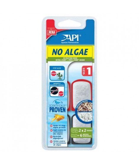API Dose filtre No algae T1 (x4) - Pour aquarium