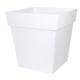 EDA Pot carré Toscane - 50 cm - 87 L - Blanc