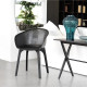IDEA lot de 2 Chaises de jardin Nora Noir