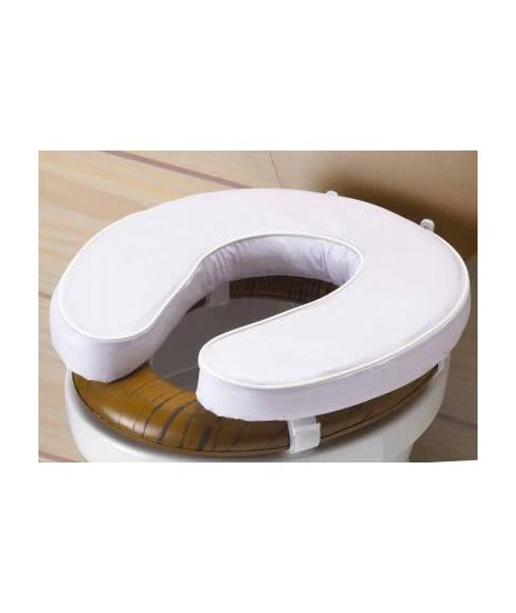 Rehausseur WC VITAEASY - Hauteur 10 cm - Blanc - Réalisé en mousse, recouvert de PVC