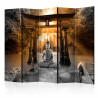 Paravent 5 volets - Buddha Smile (Orange) II [Room Dividers]