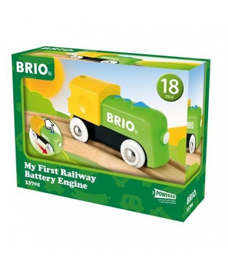 BRIO - 33705 - Ma Premiere Locomotive A Pile - Jouet en bois