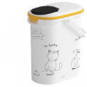 CURVER Conteneur de nourriture Le Diner est servi - 4 kg - 10 L - Blanc et noir - Pour chat