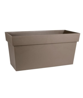 EDA Muret avec roulettes Toscane - 79 x 35 x H 39 cm - 74 L - Taupe