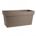 EDA Muret avec roulettes Toscane - 79 x 35 x H 39 cm - 74 L - Taupe