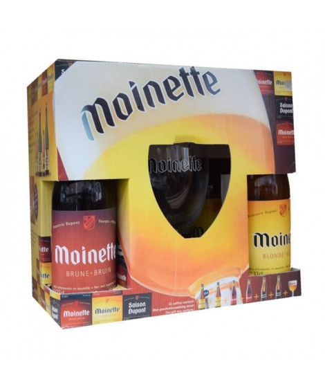 Coffret Moinette 6 bieres  + 1 verre