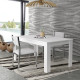 FINLANDEK Table a manger KOVA 6 personnes contemporain blanc mat - L 160 x l 90 cm