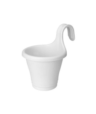 ELHO Jardiniere de balcon Corsica Simple - Blanc - Extérieur & Balcon - L 19,4 x W 27,1 x H 25,9 cm