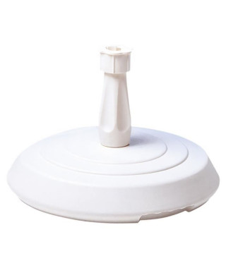 EDA PLASTIQUE Pied de parasol béton rond - Blanc - 14kg