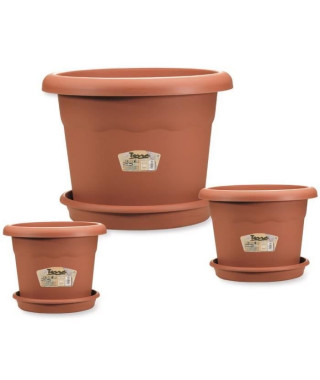 PLASTIKEN Plateau rond Ø 60 cm pour pot rond - Terracotta