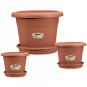 PLASTIKEN Plateau rond Ø 60 cm pour pot rond - Terracotta