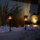LUMI JARDIN Lot de 2 mini torches solaires Maity Sun - Effet flamme - LED - H 70 cm - Blanc chaud