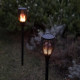 LUMI JARDIN Lot de 2 mini torches solaires Maity Sun - Effet flamme - LED - H 70 cm - Blanc chaud