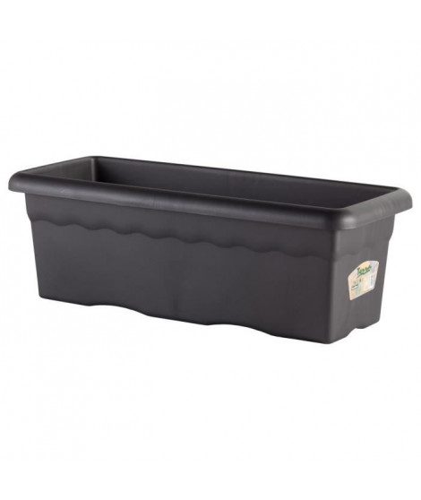 PLASTIKEN Jardiniere rectangulaire - 50 X 22 cm - Anthracite