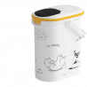 CURVER Conteneur de nourriture Le Diner est servi - 4 kg - 10 L - Blanc et noir - Pour chien