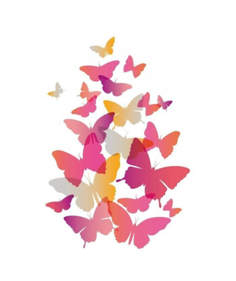 WALL IMPACT Stickers Papillons roses - 40x58x1 cm - Vinyle calandré monomérique