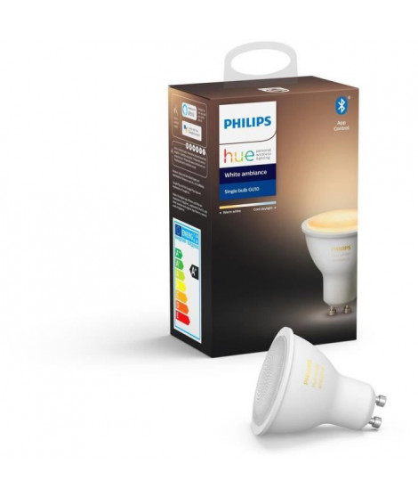 PHILIPS HUE Ampoule White Ambiance - 5,5 W - GU10 - Bluetooth
