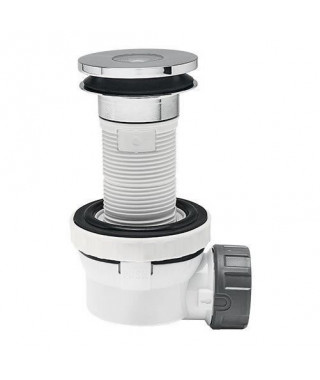 WIRQUIN Bonde de lavabo Xs Pure - Ø 32 x 100 mm - Siphon extra-plat a membrane anti-odeur