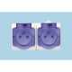 SCHNEIDER ELECTRIC - SC5SHN0212440 CEDAR - Double prise - Blanche et Bleu