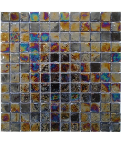 Mosaique en pate de verre et carrelage 30 x 30 cm - Nuit Boréal