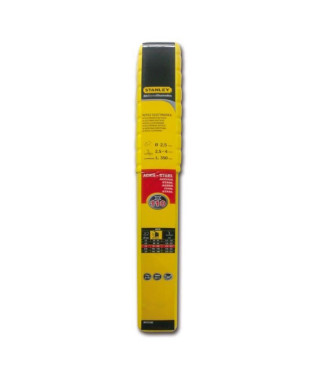 STANLEY 460925  Lot de 110 électrodes rutiles acier - Ø 2,5 mm - L 350 mm - Baguettes de soudure