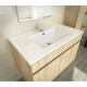 LUNA Ensemble salle de bain simple vasque L 80 cm - Décor oak sonoma