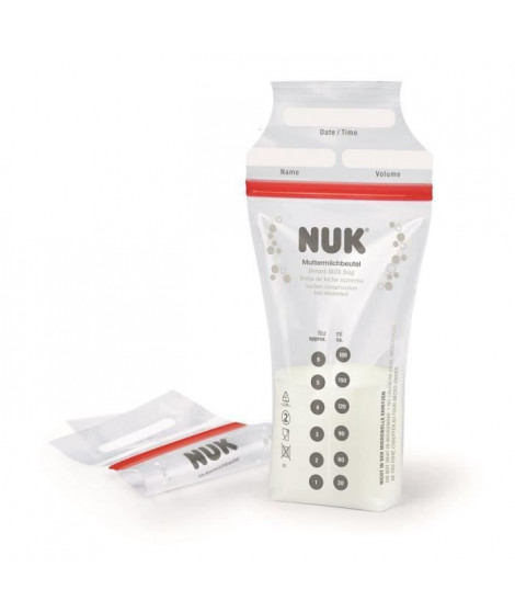 NUK 25 Sachets de conservation pour lait maternel