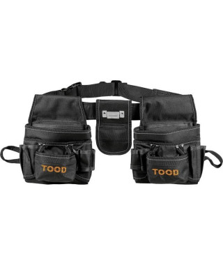 TOOD Ceinture porte outils avec 2 poches multicompartiments