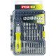 RYOBI 59 accessoires vissage-boulonnage + tournevis