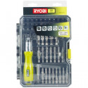 RYOBI 59 accessoires vissage-boulonnage + tournevis