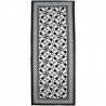 UTOPIA Tapis de salon carreaux de ciment 50x100 cm - Noir, gris et blanc